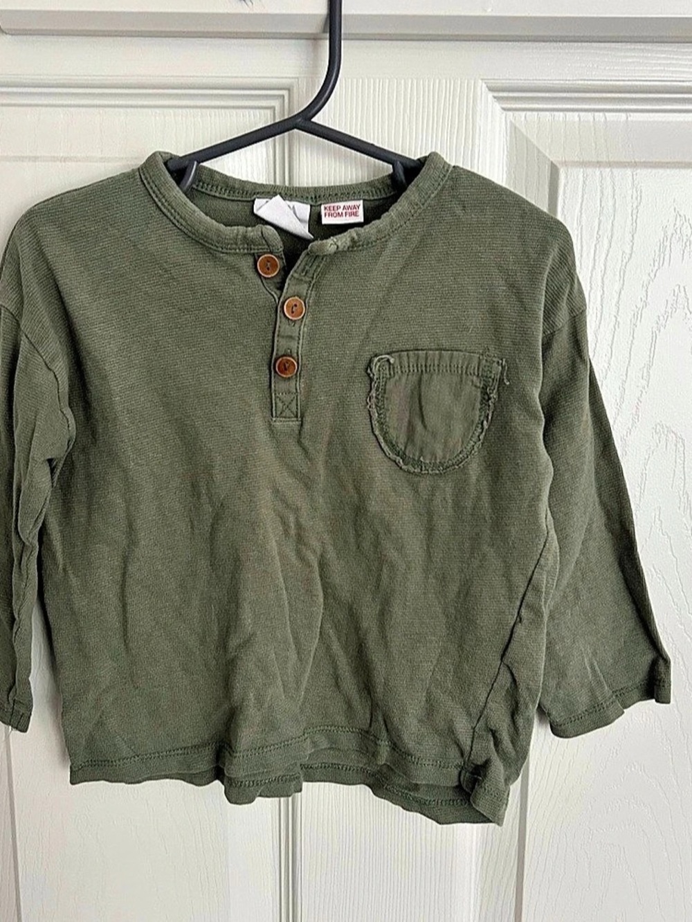 Zara Baby Long Sleeve Shirt Green 18-24 Months